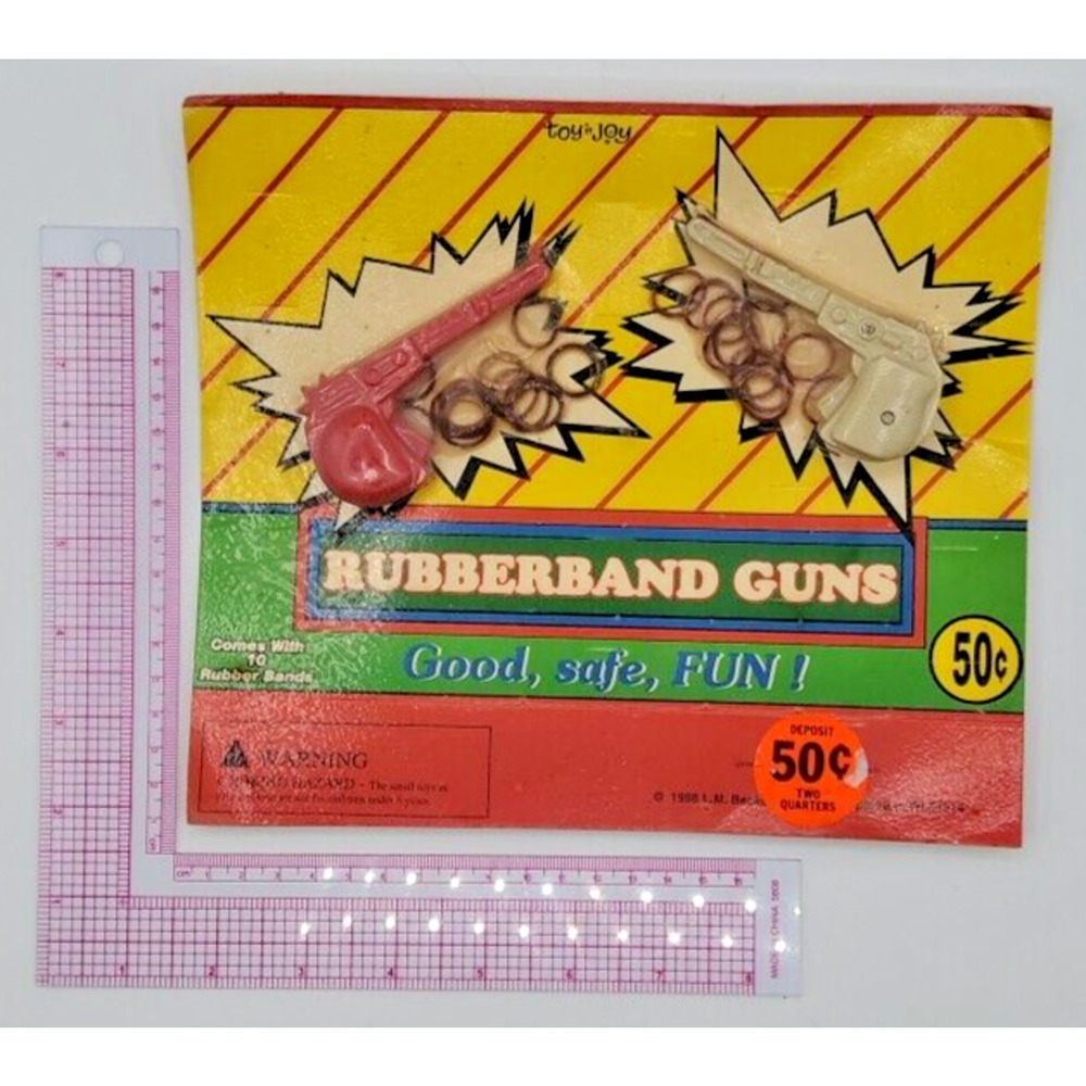 Vintage‎ Vending Display Board Rubberband Guns 0240